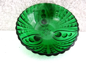 Anchor Hocking Smaragdgrün Schuhnagel 3 Fuß Süßigkeitenschale Schüssel 4,5" Durchmesser - Bild 1 von 3