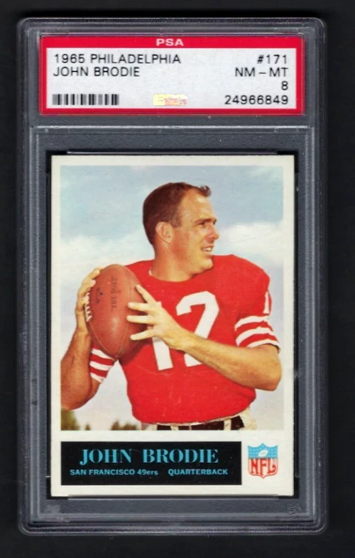 1965 费城 #171 约翰·布罗迪 - PSA 8 - 旧金山 49 人队 — 第 1/1 张图片