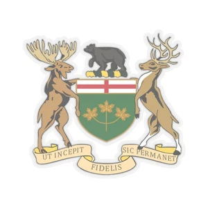 Coat of arms of Ontario Canada (Canada) (Coat of Arms) STICKER Vinyl Kiss-Cut De - Picture 1 of 25