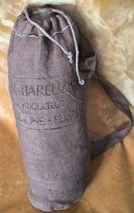 Ancien sac viticole toile de jute Le Bareuz Viticulteur Beaune déco vintage - Picture 1 of 8