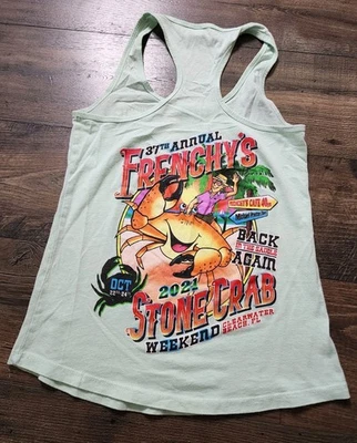 Camiseta sin mangas para mujer S Clearwater Beach FL FRENCHY'S Stone Crab Weekend 2021  Foto 1 de 4