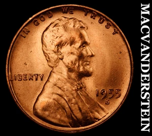 1955-S Lincoln Wheat Cent - Choice Gem Brilliant Unc No Reserve #E2138 - Picture 1 of 2