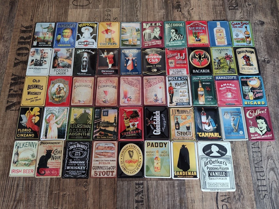 48 Kleine Blechschilder 11x8cm - Bild 1 von 1