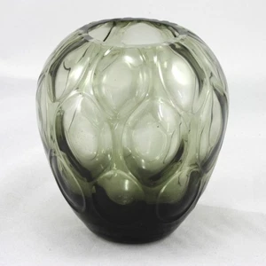 Vintage Sklo Union Smoky Lens Vase - Picture 1 of 9