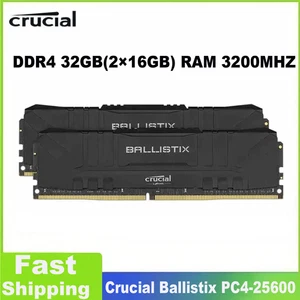 Crucial Ballistix DDR4 32GB(2×16GB) RAM 3200MHZ PC4-25600 Desktop Speicher 1.35v - Bild 1 von 6