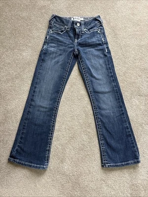 Pantalones de mezclilla Ariat Girl R.E.A.L Dresden entrelazados corte bota tiro medio talla 7 estilo occidental Foto 1 de 4