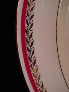 Vilntage Edwin Knowles China Plate with burgundy and Gold Border - Picture 1 of 3