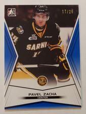 Pavel Zacha (Sarnia Sting) 2014-15 ITG CHL Draft #10 PRE-ROOKIE card BLUE /25