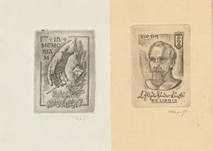 2 Ex libris Exlibris de TEMPINSZKY ISTVAN (1904-1980) Hungría - Imagen 1 de 1