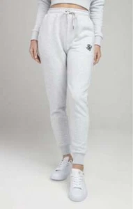 SikSilk Womens Core Track Pants - Ice Grey Marl - UK10 Small - Picture 1 of 4