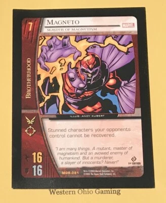 Vs System TCG Magneto #MOR-081 JUMBO Card NEW Marvel Trading Card Game - Image 1 of 2
