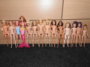 LOT OF 14 BARBIE DOLLS VARIOUS HAIR COLOURS AND SKIN TONES #27 - Picture 1 of 4