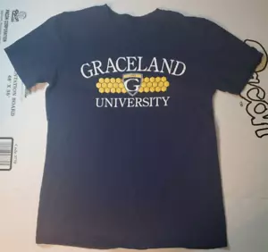Camiseta Graceland University Yellowjackets Adulto Pequeña Azul Marino - Imagen 1 de 4
