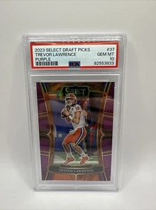 2023 Panini Select Draft Picks Trevor Lawrence Purple Prizm #/75 PSA 10 GEM MINT - Picture 1 of 2