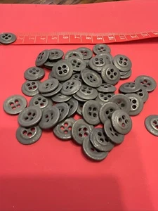13 mm Pewter buttons with 4 holes Qty (50) - Picture 1 of 6
