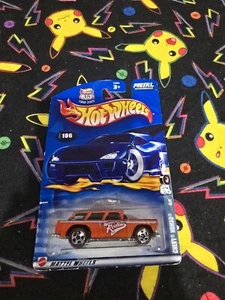 2002 HOT WHEELS CHEVY NOMAD #106 35th Anniversary Redline Edition Orange *WEAR - Picture 1 of 10