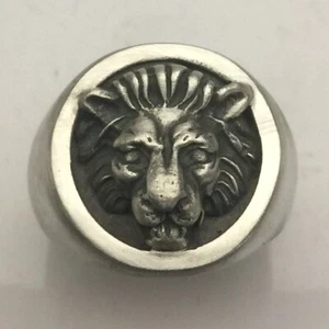 MJG STERLING SILVER HEAVY LION KING RING. BIKER. GUITAR PLAYER. - Picture 1 of 7