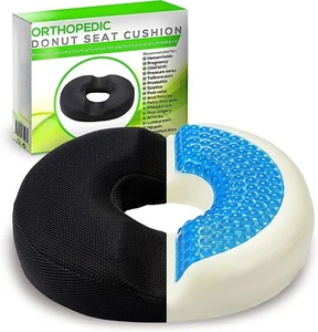 Donut Pillow Hemorrhoid Seat Cushion Tailbone Pain Reile Memory Foam Ease Coccyx - Picture 1 of 6