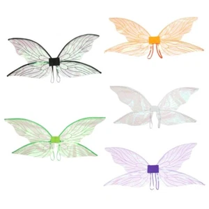 Fairy Butterfly Wings Costume Girls Butterfly Wings Dress Up Props Kids Adult - Picture 1 of 16