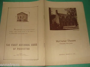 1940 playbill New Jersey McCarter Theatre Katharine Cornell No Time for Comedy - Picture 1 of 2