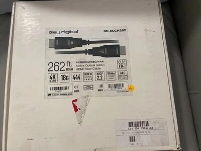 Key Digital KD-AOCH262 Plenum Active Optical HDMI Cable - Image 1 of 4