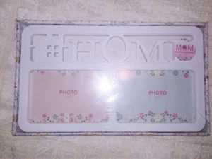 Creative Home & Kitchen Photo Frame 2 Opening Collage says HOME in Wedding White - Picture 1 of 3