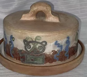 Pablo Seminario Urubamba Hieroglyphic Style Cusco Peru Pottery Covered Dish - Picture 1 of 4