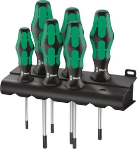 WERA TORX-Schraubendreher-Satz 367/6 6-teilig T 10 - T40 inkl. Rack 05028062001 - Bild 1 von 1