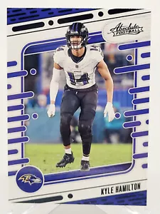 2024 PANINI ABSOLUTE KYLE HAMILTON BASE BLACK FOOTBALL CARD RAVENS NFL topps 10 - Picture 1 of 2