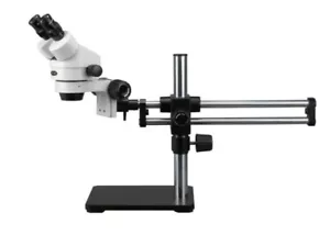 AmScope SM-5 Series 7X-90X Binocular Stereo Microscope + Ball Bearing Boom Stand - Picture 1 of 4