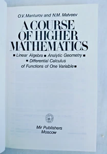 A Course of Higher Mathematics by O. V. Manturov & N. M. Matveev, Mir Publishers - Foto 1 di 16