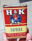 RARE Vintage "H & K" 1.5 oz SPICE TIN...Paprika....St Louis Missouri