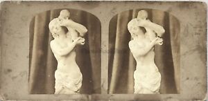 Sculpture The Peasant Mother Goodman Photo Stereo Vintage Albumine c1860
