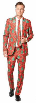 Para hombres Navidad Invierno Vacaciones Fiesta Oposiciones Traje Disfraz Traje LG 42-44 Foto 1 de 3