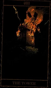 Carta del Tarot de Monstruos Universales La Torre - Imagen 1 de 2