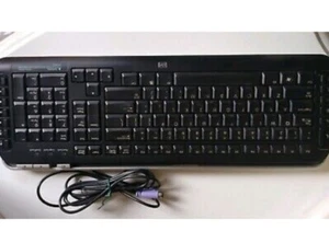 Hewlett Packard Computer Keyboard model KB-0630 black 18x6" works - Picture 1 of 3