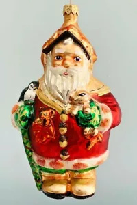 CHRISTOPHER RADKO 7" Ornament FROSTY LEAF SANTA 98-711-0 Woodland Winds Animals - Picture 1 of 5