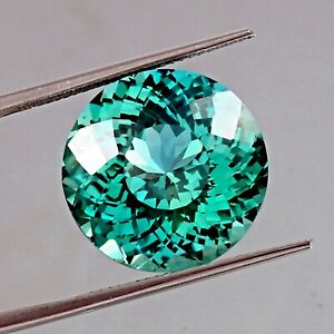 9.40 Ct Ceylon Green Blue Parti Sapphire Loose Round Cut Gemstone