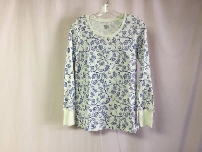 NWT Women's Hue Sleepwear L/S Thermal Pajama Top Shirt Size Medium Multi #1402P - Image 1 of 2