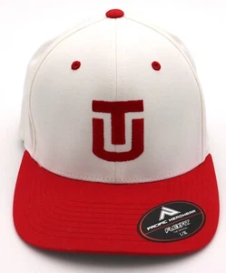 Pacific Headwear Flexfit "UT" Large - Extra Large Fitted Red/White Hat Cap - Picture 1 of 8