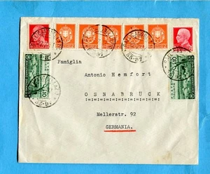 1937 IMPERIALE c.2 x 5 + c.20 e c.75 + ORAZIO c.10 x 2 per la GERMANIA (260822) - Imagen 1 de 2