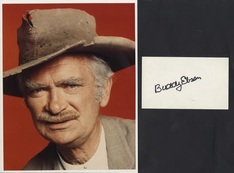Buddy Ebsen - Jed Clampett in The Beverly Hillbillies - Signed Card & Photograph Cover