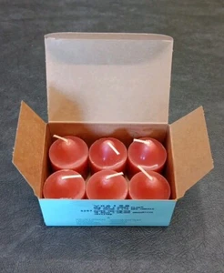 6 velas perfumadas votivas vintage PartyLite V06198 té rojo y bandera dulce - Imagen 1 de 7