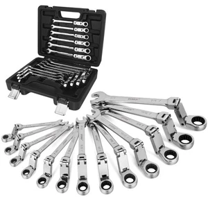 Ratchet Wrenches Set 13pcs, Double Jointed Flex Head Ratcheting Wrench Set, S... - Picture 1 of 6