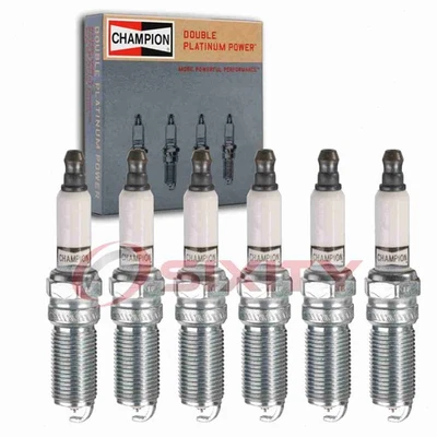 6 pc Champion Double Platinum Spark Plugs for 2002-2006 Chevrolet mi - Image 1 of 4