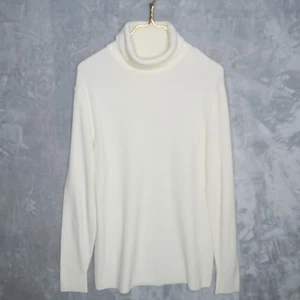 Suéter UNITED TOKYO Marfil Acanalado Cuello Alto Talla S/M Mezcla Algodón Japón Mínimo - Imagen 1 de 9