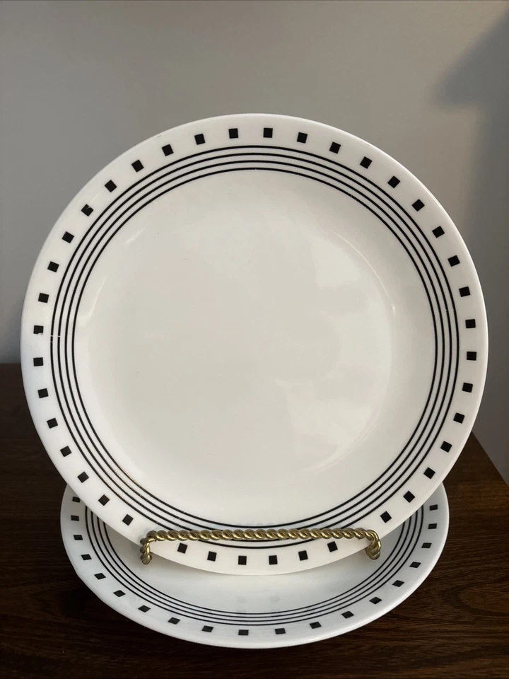 Juego de 3 platos de cena Corelle CITY BLOCK 10,25" blanco y negro Foto 1 de 4