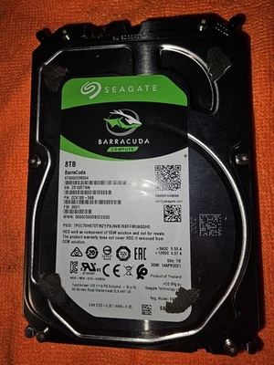 Seagate BarraCuda 8TB Internal HDD 3.5in SATA 6 Gb/s 5400 RPM (ST8000DM004) - Image 1 of 4