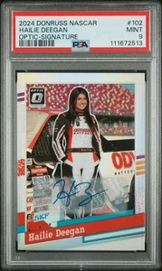 2023 Donruss Optic #102 Hailie Deegan Optic Signature - PSA 9 - Picture 1 of 3