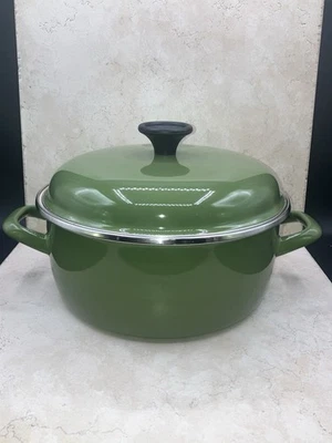 Chefs Atelier 5 QT Dutch Oven Avocado Green/ Speckled Interior Made In Serbia - Image 1 of 4